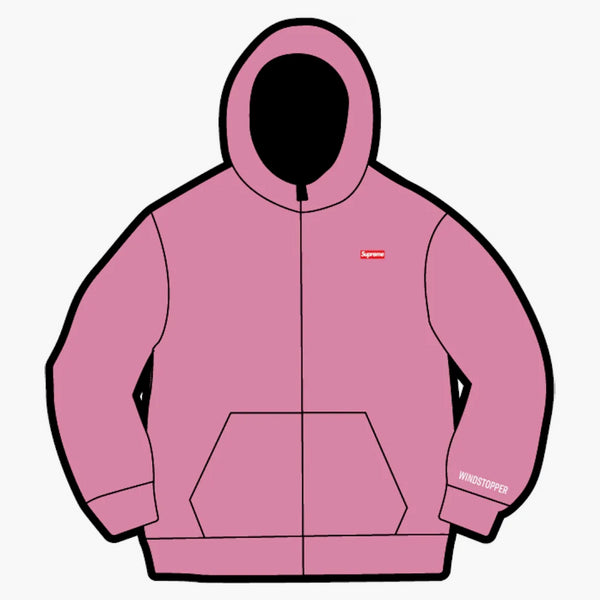 Nejvyšší Windstopper Zip Up Mikina s kapucí růžová