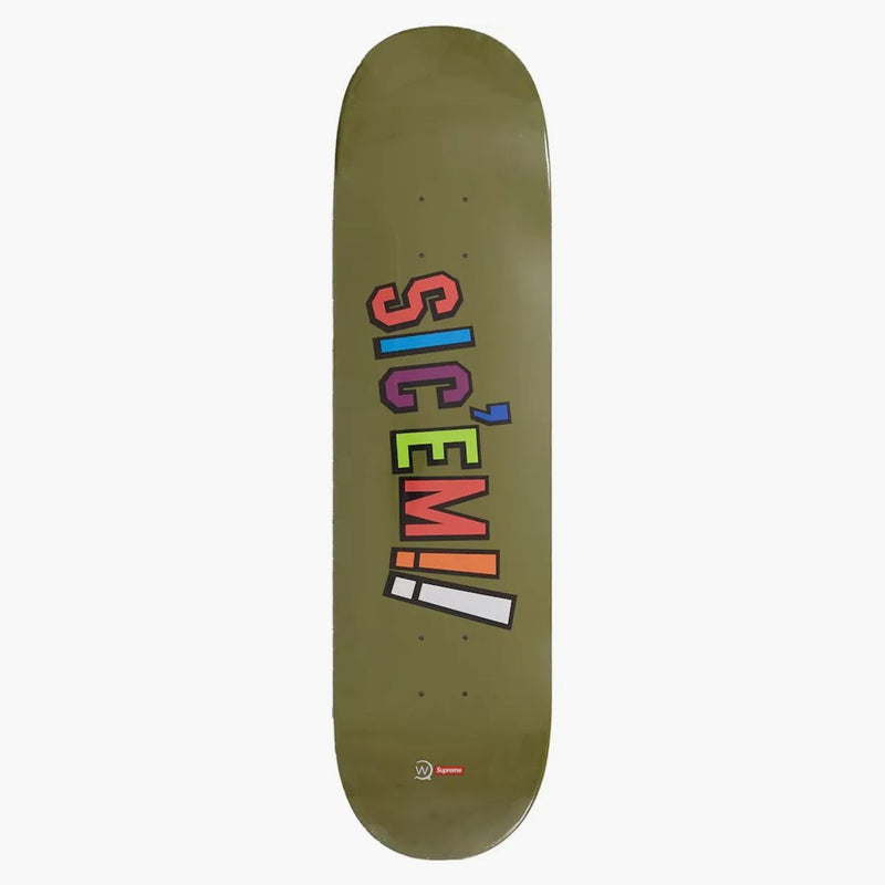 Supreme Wtaps Sic'em! Skateboard Deck Olive