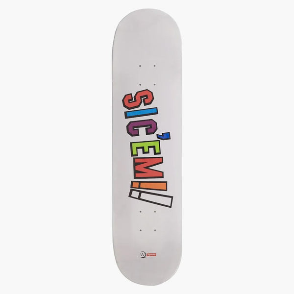 Supreme Wtaps sic'em! Skateboard däck vitt
