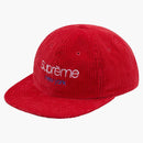 Supreme Waffle Cord Classic Logotipo de 6 paneles Rojo