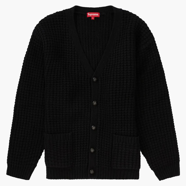 Supreme Waffle Stick Cardigan Black
