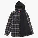 Supreme Waffle Plaid Hooded Shirt Black