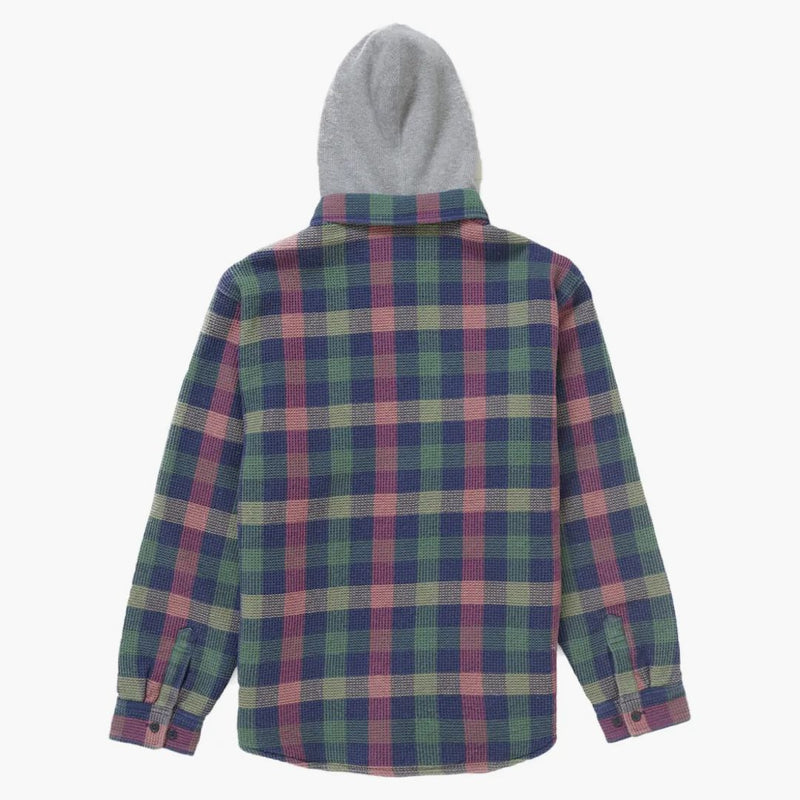 Supreme Waffle Plaid Hooded Shirt Multicolor