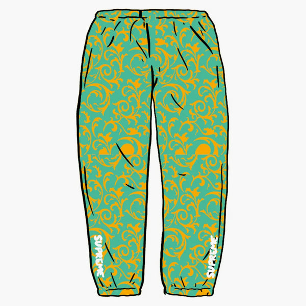 Supreme Warm Up Pant Teal Floral