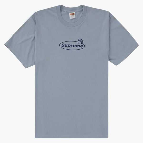 SUPREME AVVERTENZA TEE DUSTY BLU