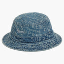 Supreme Warp Jacquard Logos Denim Crusher Blue