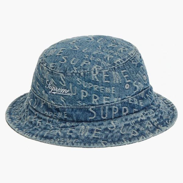 Supreme Warp Jacquard Logos Denim Crusher Blue