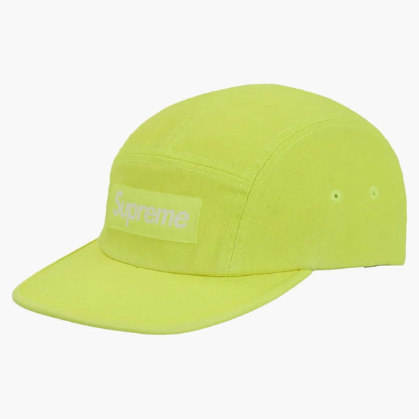 Supreme Washed Chino Twill Camp Cap (fw25) Fluorescent Green