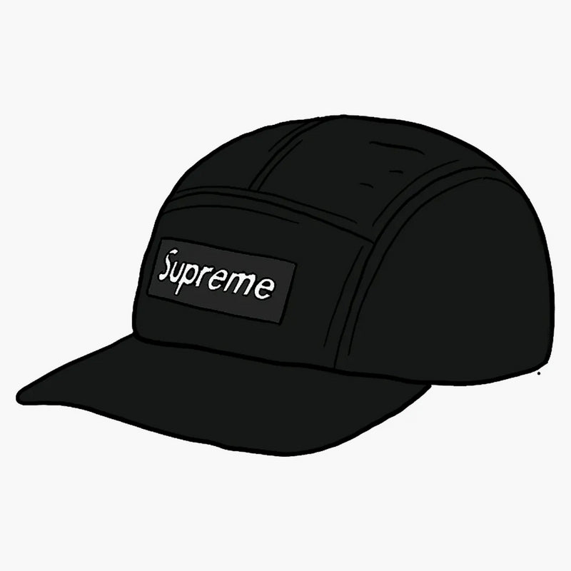 Supreme Washed Chino Till Camp Cap (SS21) Black
