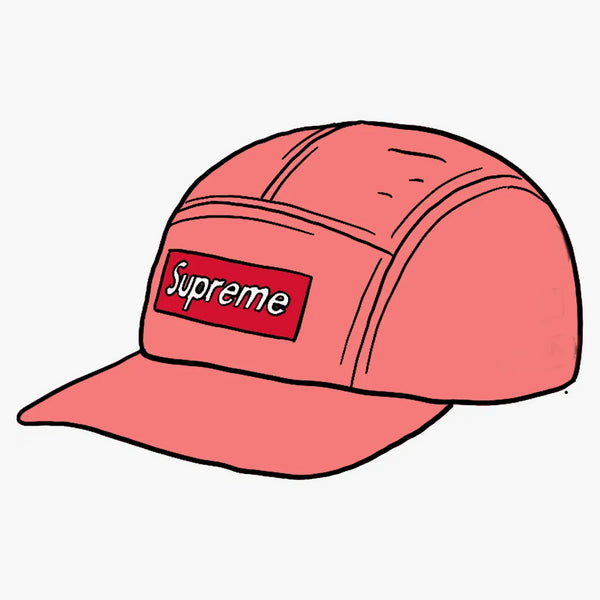 Supreme Washed Chino Twill Camp Cap (ss21) Coral