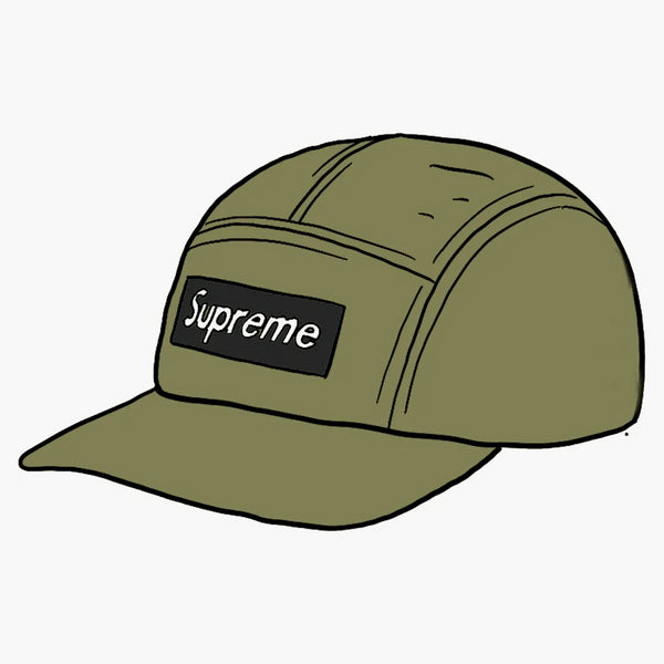 Supreme Washed Chino Till Camp Cap (SS21) Light Olive