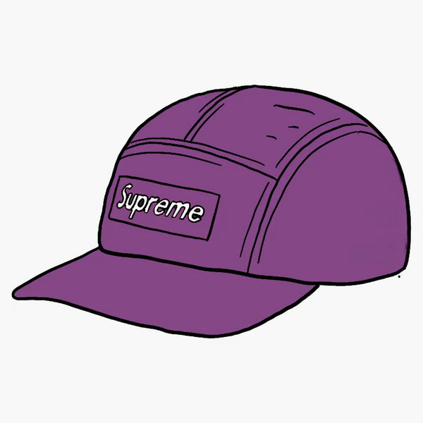 Supreme Washed Chino Twill Camp Cap (ss21) Light Purple