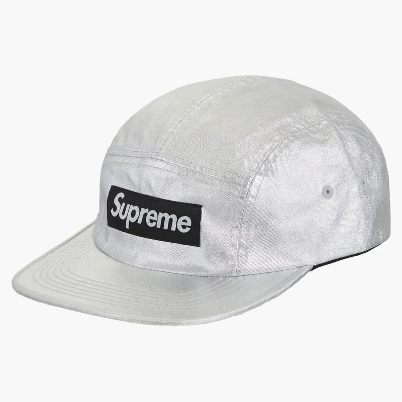 Supreme Washed Chino Twill Camp Cap (ss25) Silver