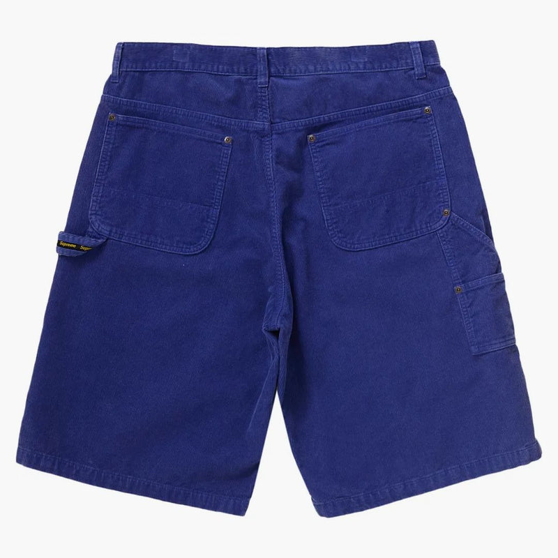 Supreme Washed Corduroy Double Knee Painter krátce modrá