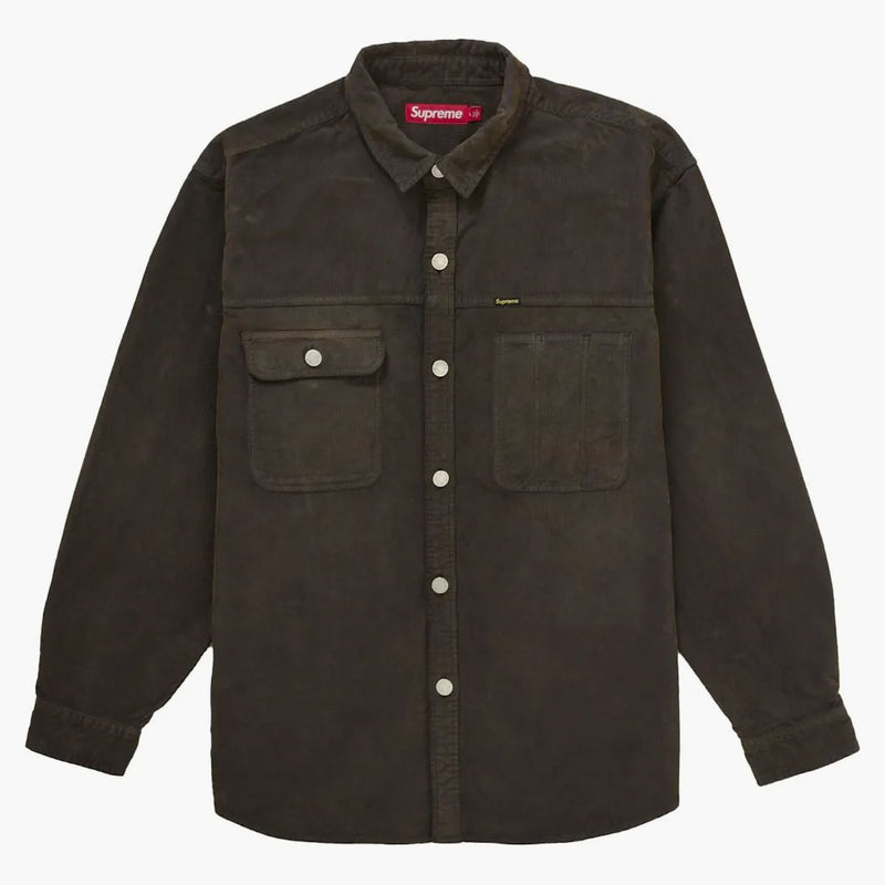 Supreme Washed Corduroy Shirt Brown