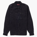 Supreme Washed Corduroy Zip Up Shirt Black