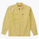 Supreme myted corduroy zamek błyskawiczny na żółtą koszulę