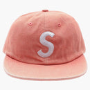 Supreme Washed Denim S Logo 6 Panel Pink