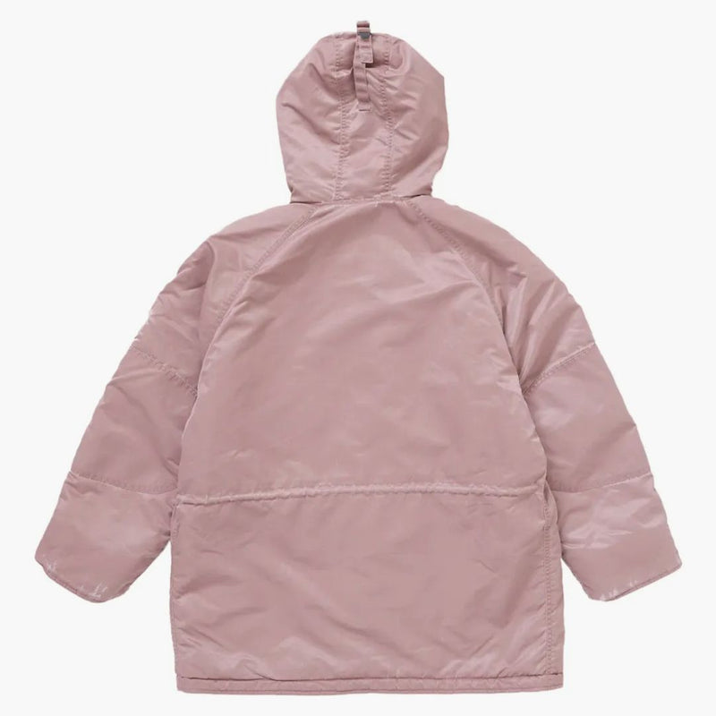 Supremo lavato Flight Satin N 3B Parka Dusty Pink