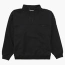 Supreme Washed Half Zip Pullover Black