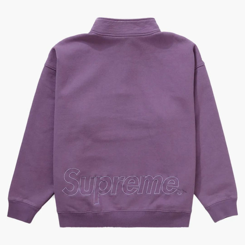 Supreme Washed Half Zip Pullover Dusty Purple