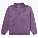 Supreme lavado la mitad del jirón con cremallera polvorienta púrpura