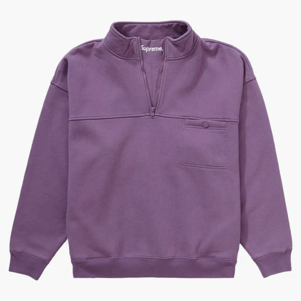 Supreme Washed Half Zip Pullover Dusty Purple