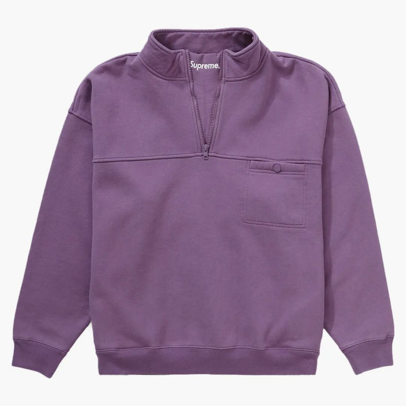 Supreme Washed Half Zip Pullover Dusty Purple