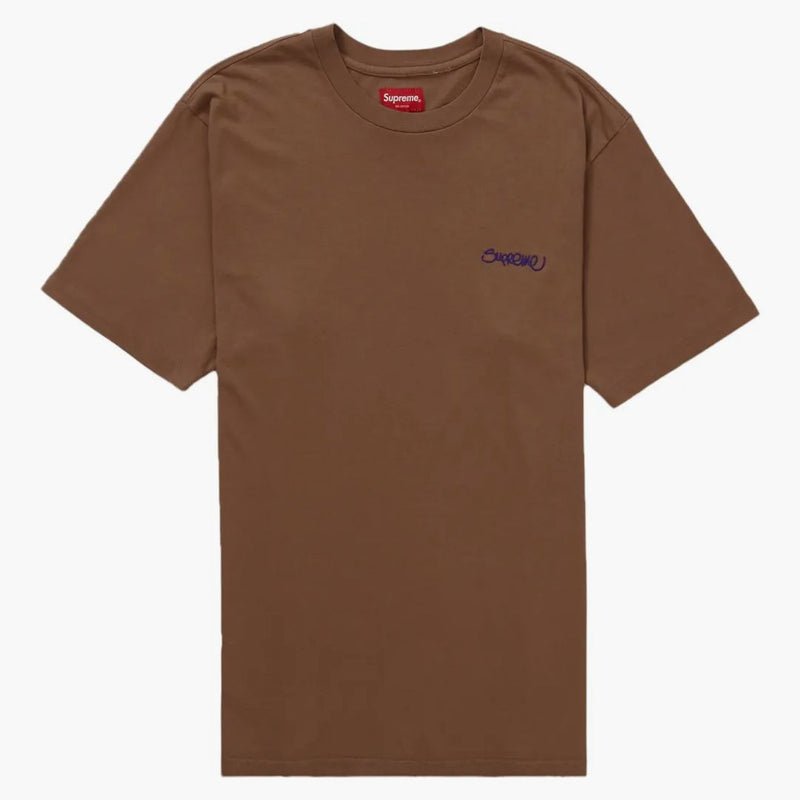 Nejvyšší umyté handstyle S/S Top Brown