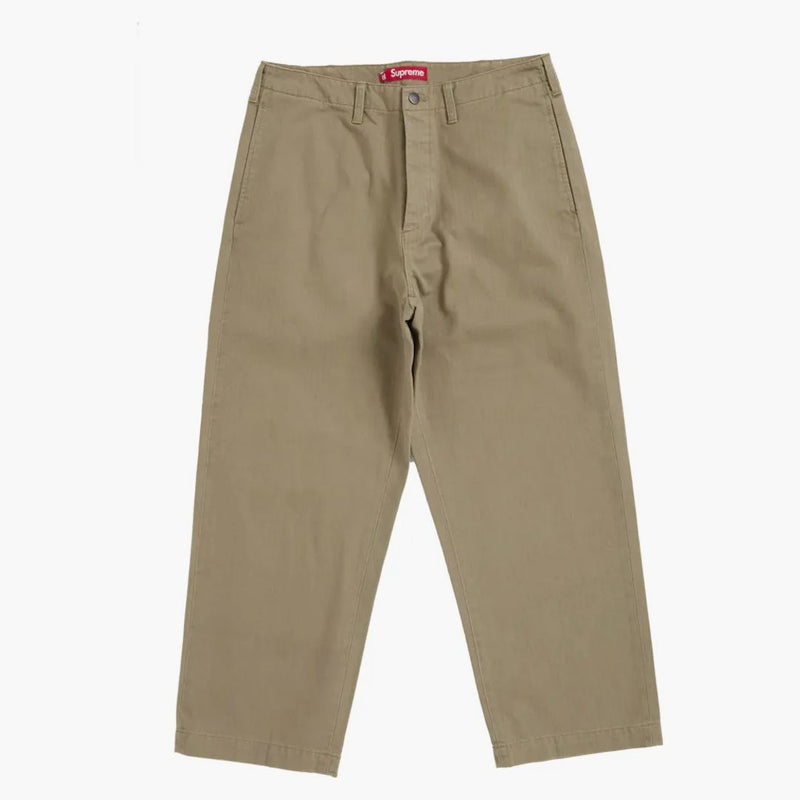 Nejvyšší umyté rybí kosti Chino Pant Khaki