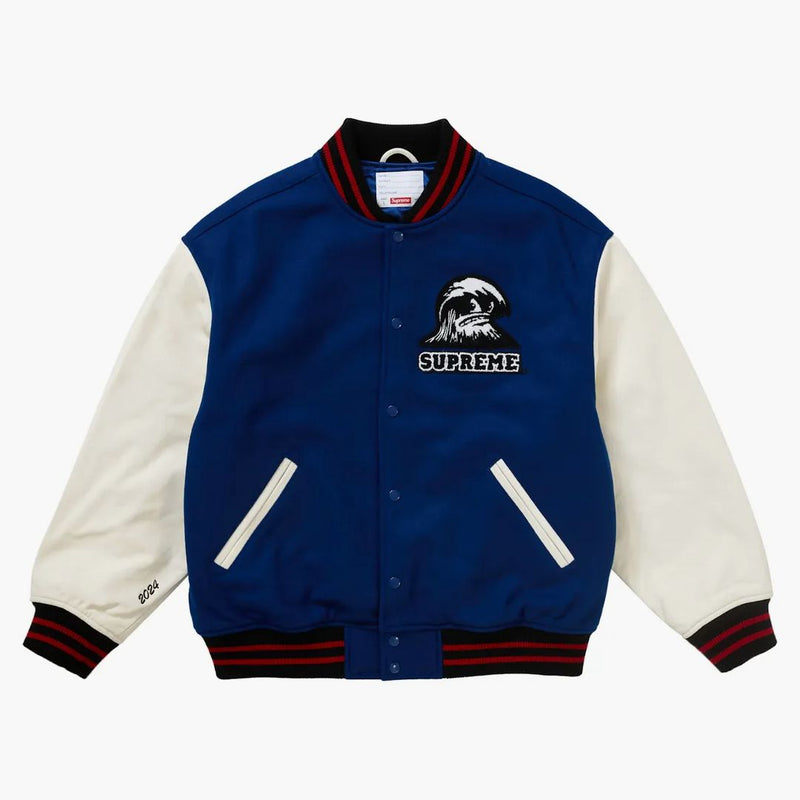 Giacca varsity suprema wave blu