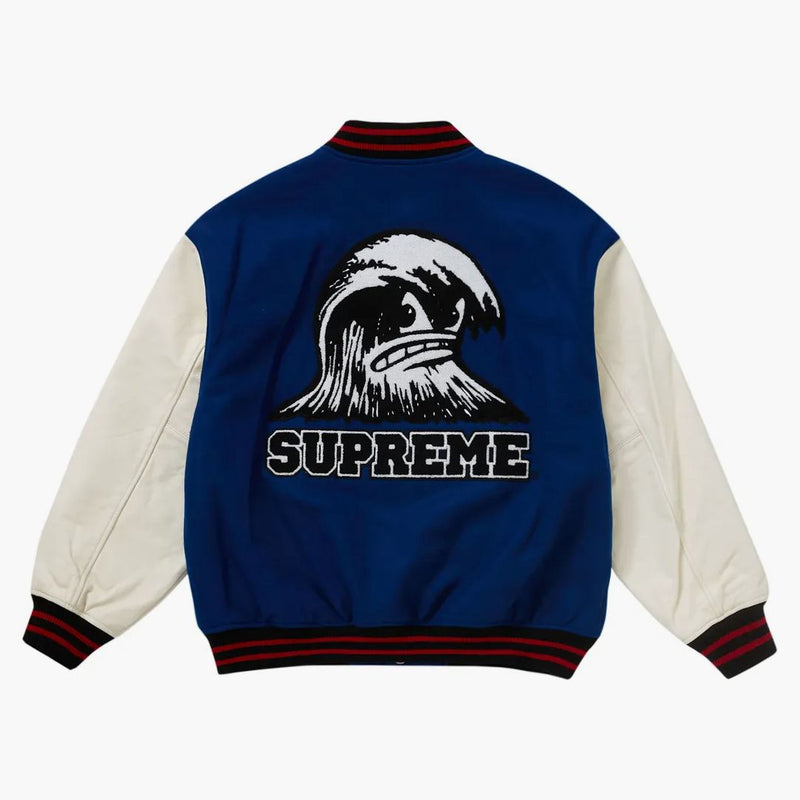 Giacca varsity suprema wave blu