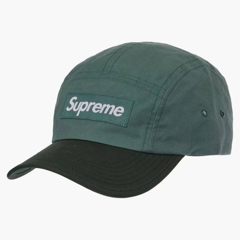 Supreme Waxed Cotton Camp Cap Green