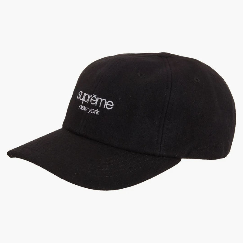 Supreme vaxad ull 6-panel svart