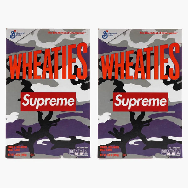Nejvyšší Wheaties Cereal Box Purple Camo 2x Lot (nehodná pro lidskou spotřebu)