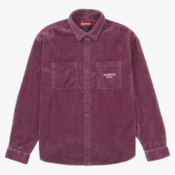 Supreme Wide Wale Corduroy Snap Shirt Dusty Pink