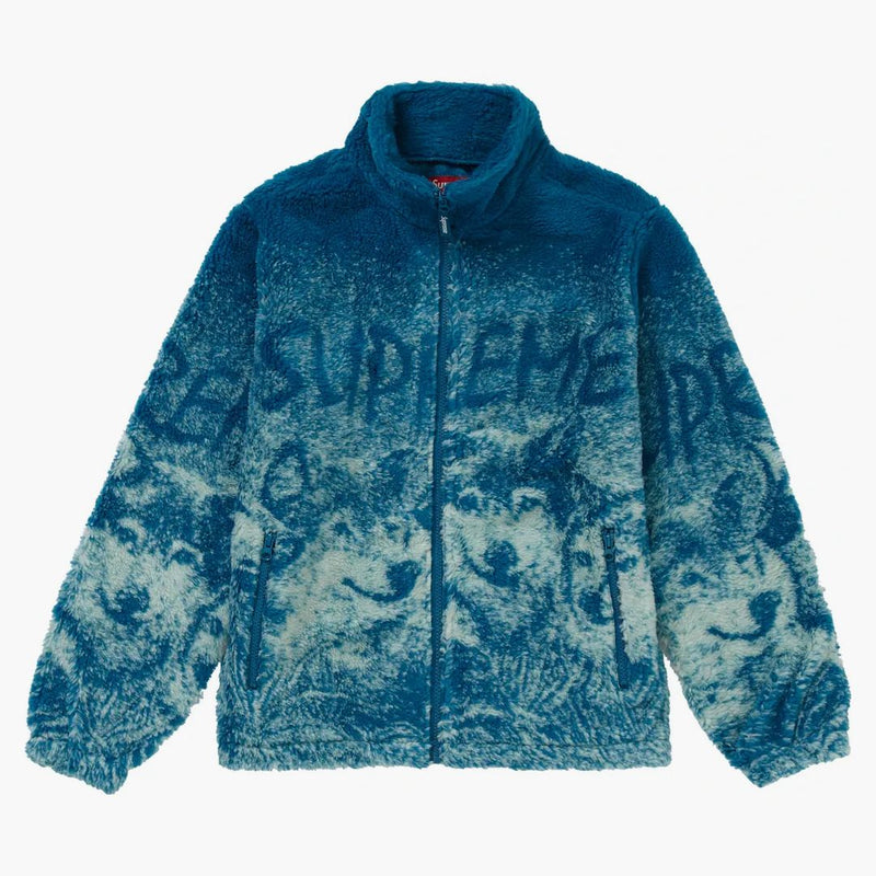 Giacca da pile di lupo supremo verde acqua