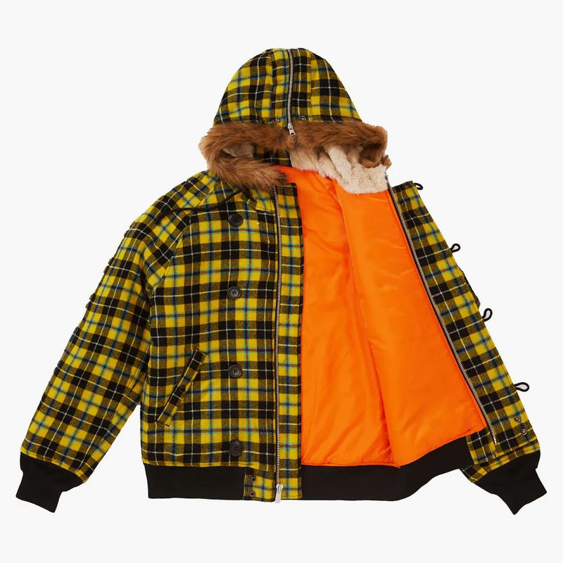 Supreme Wool N-2b Jacket Yellow Plaid