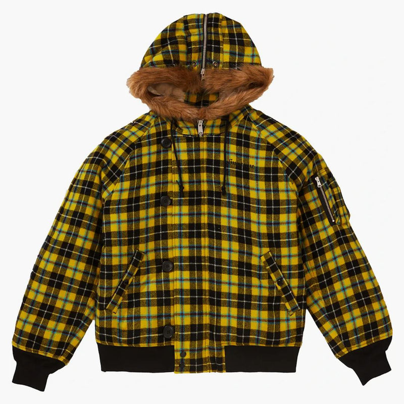 Supreme Wool N-2b Jacket Yellow Plaid