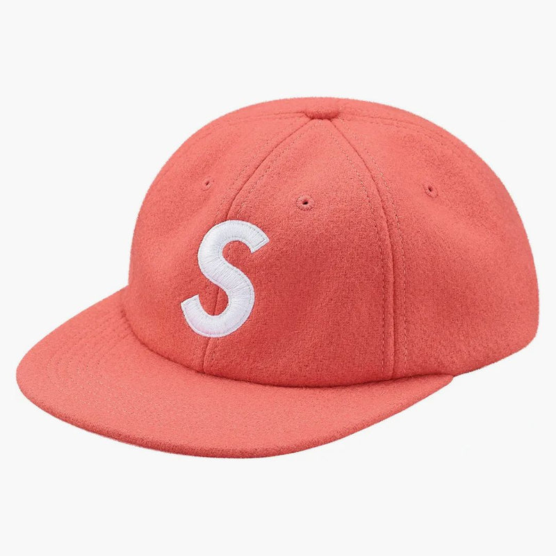 Supreme Wool S Logo 6-panel mörkrosa
