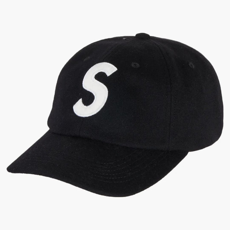 Supreme Wool S Logo 6 Panel (FW21) Black