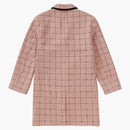 Supreme Wool Windowpane Overcoat Light Pink
