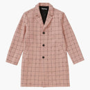 Supreme Wool Windowpane Overcoat Light Pink