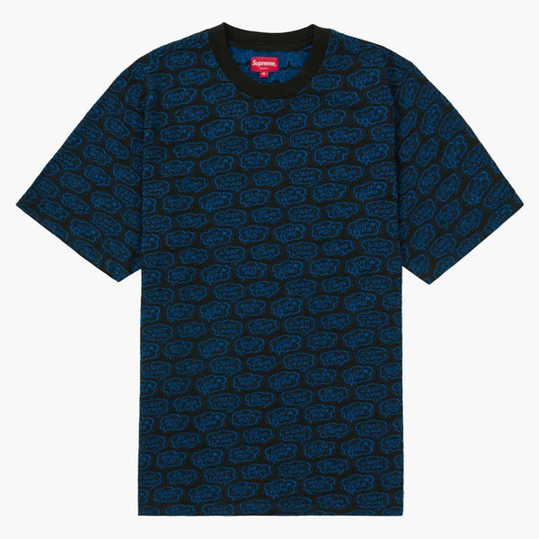Nejvyšší slovo Bubble Jacquard S/S Top Black