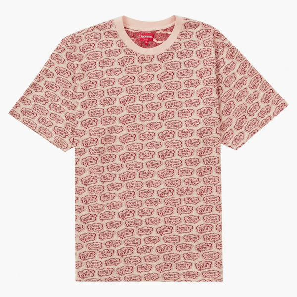 Nejvyšší slovo bublina jacquard s/s top broskev