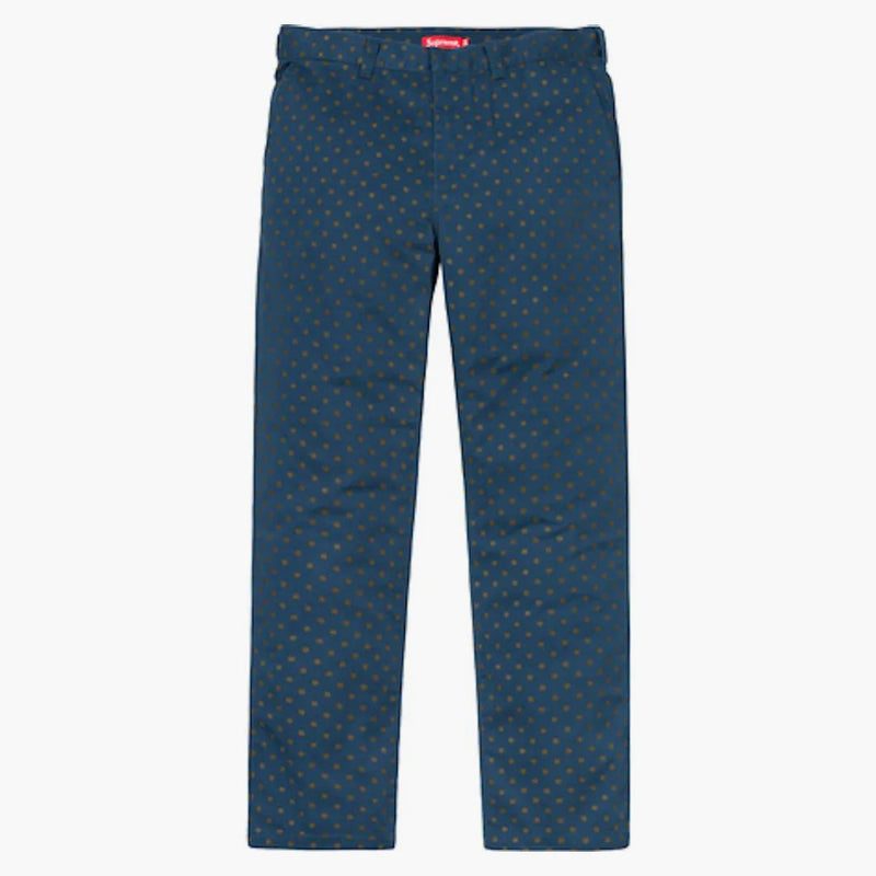 Supreme Work Pant (fw18) Light Navy Polka Dot