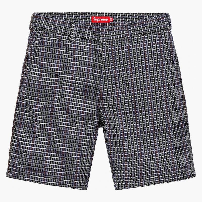 Supreme Work Short Grey Plaid