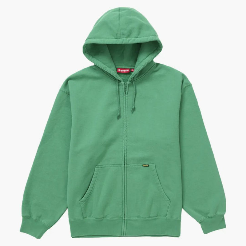 Nejvyšší práce na zip mikina s kapucí zelená