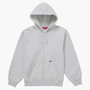Supreme trabajo cremallera con capucha ash gris