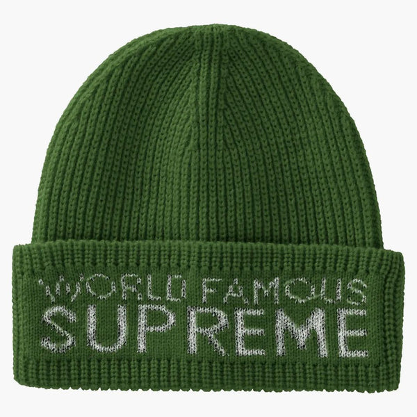 Supreme World Famous Beanie Dark Green